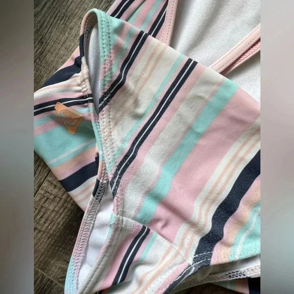 Roxy Pink Cutty Heart One-Piece beach Swimsuit Swimwear Youth girls 6Y - Picture 5 of 9